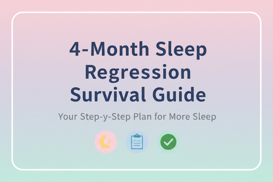 4 Month Sleep Regression Survival Guide PDF cover with baby sleep tips and schedules